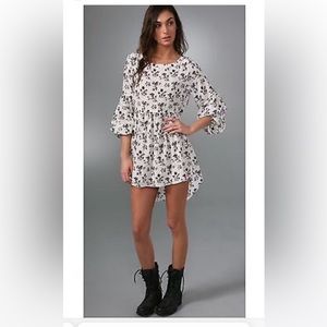 Thayer freedom silk dress white black floral from Shopbop
